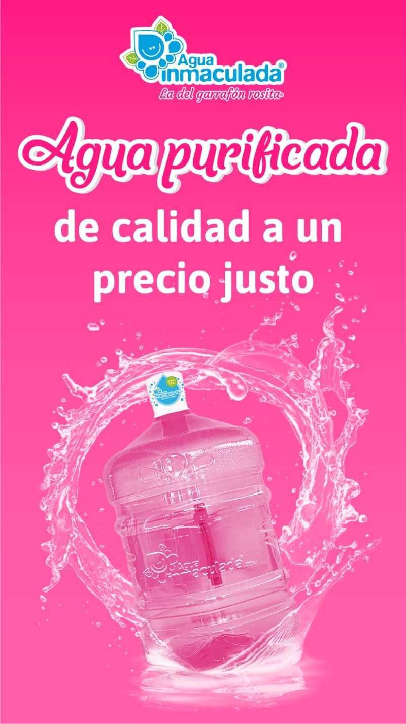 Agua Inmaculada, la del garrafón rosita: agua purificada de calidad a un precio justo
